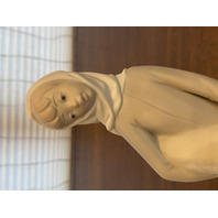 VTG LLADRO GIRL WITH LAMB Matte Figurine #4505, 8"H SPAIN RETIRED 10.75"H