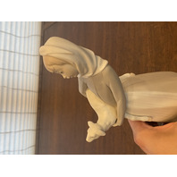VTG LLADRO GIRL WITH LAMB Matte Figurine #4505, 8"H SPAIN RETIRED 10.75"H