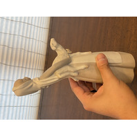 VTG LLADRO GIRL WITH LAMB Matte Figurine #4505, 8"H SPAIN RETIRED 10.75"H