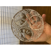 VTG PAIR Of HOFBAUER THE BYRDES COLLECTION Crystal Lidded Candy Dishes 13.5"H