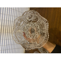 VTG PAIR Of HOFBAUER THE BYRDES COLLECTION Crystal Lidded Candy Dishes 13.5"H