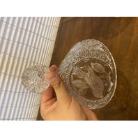 VTG PAIR Of HOFBAUER THE BYRDES COLLECTION Crystal Lidded Candy Dishes 13.5"H