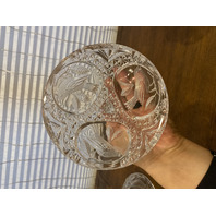 VTG PAIR Of HOFBAUER THE BYRDES COLLECTION Crystal Lidded Candy Dishes 13.5"H