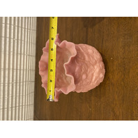 VTG FENTON Pink Satin Embossed POPPY Glass Vase 5.75"H