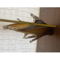 LARGE/HEAVY Carmel/Amber Murano-Style Freeform Art Glass Vase 22"H