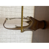 LARGE/HEAVY Carmel/Amber Murano-Style Freeform Art Glass Vase 22"H