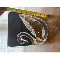 SWAROVSKI Silver Crystal MAXI SWAN Large Sculpture W/BOX 6.25"H