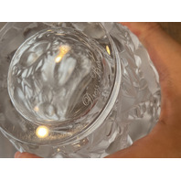 VTG LALIQUE Frosted Crystal BAGATELLE Birds Vase SIGNED 6.75"H FRANCE