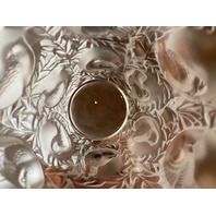 VTG LALIQUE Frosted Crystal BAGATELLE Birds Vase SIGNED 6.75"H FRANCE