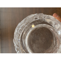 VTG LALIQUE Frosted Crystal BAGATELLE Birds Vase SIGNED 6.75"H FRANCE