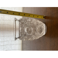 VTG LALIQUE Frosted Crystal BAGATELLE Birds Vase SIGNED 6.75"H FRANCE