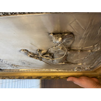 PAIR Of VTG Silver Relief Nature Scene Wooden Framed Plaques 17.75"W x 22.5"L