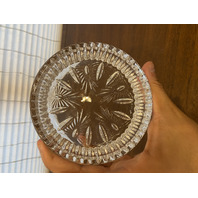 SET(4) WATERFORD Crystal BEST WISHES Bottle/Wine Coasters SIGNED 4.75"W