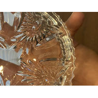 SET(4) WATERFORD Crystal BEST WISHES Bottle/Wine Coasters SIGNED 4.75"W