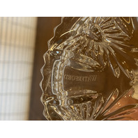 SET(4) WATERFORD Crystal BEST WISHES Bottle/Wine Coasters SIGNED 4.75"W