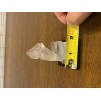 LALIQUE Crystal FLOREAL Nude Woman Figurine W/Black Base SIGNED, FRANCE 3.25"H