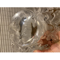 VTG LALIQUE Crystal CHAMPS ELYSEES Oval Shaped Leaf Centerpiece Bowl SIGNED 18"L