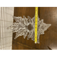 VTG LALIQUE Crystal CHAMPS ELYSEES Oval Shaped Leaf Centerpiece Bowl SIGNED 18"L