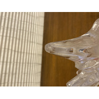 VTG LALIQUE Crystal CHAMPS ELYSEES Oval Shaped Leaf Centerpiece Bowl SIGNED 18"L