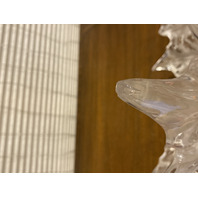 VTG LALIQUE Crystal CHAMPS ELYSEES Oval Shaped Leaf Centerpiece Bowl SIGNED 18"L