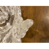 VTG LALIQUE Crystal CHAMPS ELYSEES Oval Shaped Leaf Centerpiece Bowl SIGNED 18"L