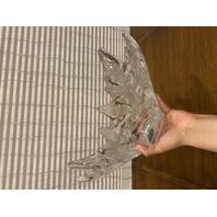 VTG LALIQUE Crystal CHAMPS ELYSEES Oval Shaped Leaf Centerpiece Bowl SIGNED 18"L