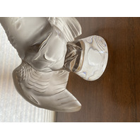 LARGE/HEAVY LALIQUE Crystal Frosted Crystal Cockatoo Sculpture SIGNED 11.5"H