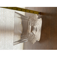 VTG LALIQUE Frosted Crystal VENISE DOUBLE LION HEAD Vase SIGNED 6.25"H FRANCE
