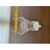 VTG LALIQUE Frosted Crystal VENISE DOUBLE LION HEAD Vase SIGNED 6.25"H FRANCE