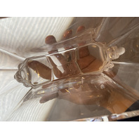 VTG LALIQUE Frosted Crystal VENISE DOUBLE LION HEAD Vase SIGNED 6.25"H FRANCE