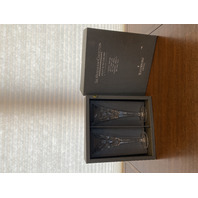 WATERFORD Millennium Collection Crystal PROSPERITY Toasting Flutes 9.25"H W/BOX