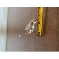 Small Hand Blown Clear Art Glass TRUNK UP Elephant Figurine 3"H