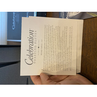 WATERFORD Crystal Celebration JOY Toasting Flutes 10.25"H W/BOX MARKED