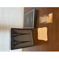 WATERFORD Crystal Celebration JOY Toasting Flutes 10.25"H W/BOX MARKED