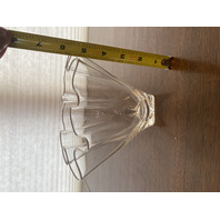 VTG Small STEUBEN Clear Crystal Handkerchief Free Form Vase SIGNED 5.75"H