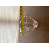 VTG Small STEUBEN Clear Crystal Handkerchief Free Form Vase SIGNED 5.75"H