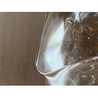 VTG Small STEUBEN Clear Crystal Handkerchief Free Form Vase SIGNED 5.75"H