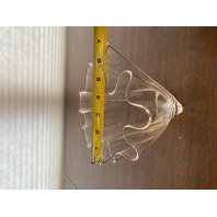 VTG Small STEUBEN Clear Crystal Handkerchief Free Form Vase SIGNED 5.75"H