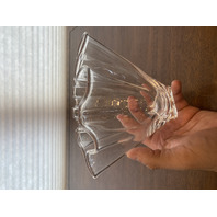 VTG Small STEUBEN Clear Crystal Handkerchief Free Form Vase SIGNED 5.75"H