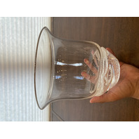 VTG STEUBEN Crystal Oceana Bowl W/Bubbles By DAVID BOWLER SIGNED 7.5"H