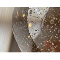 VTG STEUBEN Crystal Oceana Bowl W/Bubbles By DAVID BOWLER SIGNED 7.5"H