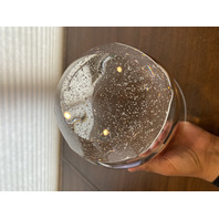 VTG STEUBEN Crystal Oceana Bowl W/Bubbles By DAVID BOWLER SIGNED 7.5"H