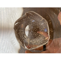 VTG STEUBEN Crystal Oceana Bowl W/Bubbles By DAVID BOWLER SIGNED 7.5"H