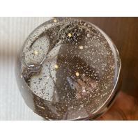 VTG STEUBEN Crystal Oceana Bowl W/Bubbles By DAVID BOWLER SIGNED 7.5"H