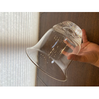 VTG STEUBEN Crystal Oceana Bowl W/Bubbles By DAVID BOWLER SIGNED 7.5"H