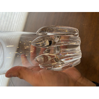 VTG STEUBEN Crystal Lotus Vase By GEORGE THOMPSON 10"H SIGNED