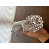 VTG STEUBEN Crystal Lotus Vase By GEORGE THOMPSON 10"H SIGNED