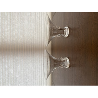 VTG PAIR Of Crystal STEUBEN Bouquet Vases GEORGE THOMPSON Design SIGNED