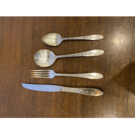 VTG 53 PIECE L & GEORGE H. ROGERS Co X/Tra Oneida LTD SILVERPLATE Flatware Set