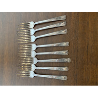 48 PIECE WM ROGERS Reinforced Plate IS Floral Pattern SILVERPLATE Flatware Set